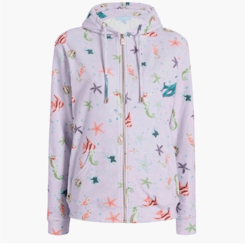 Hill House lavender sea creatures zip-up